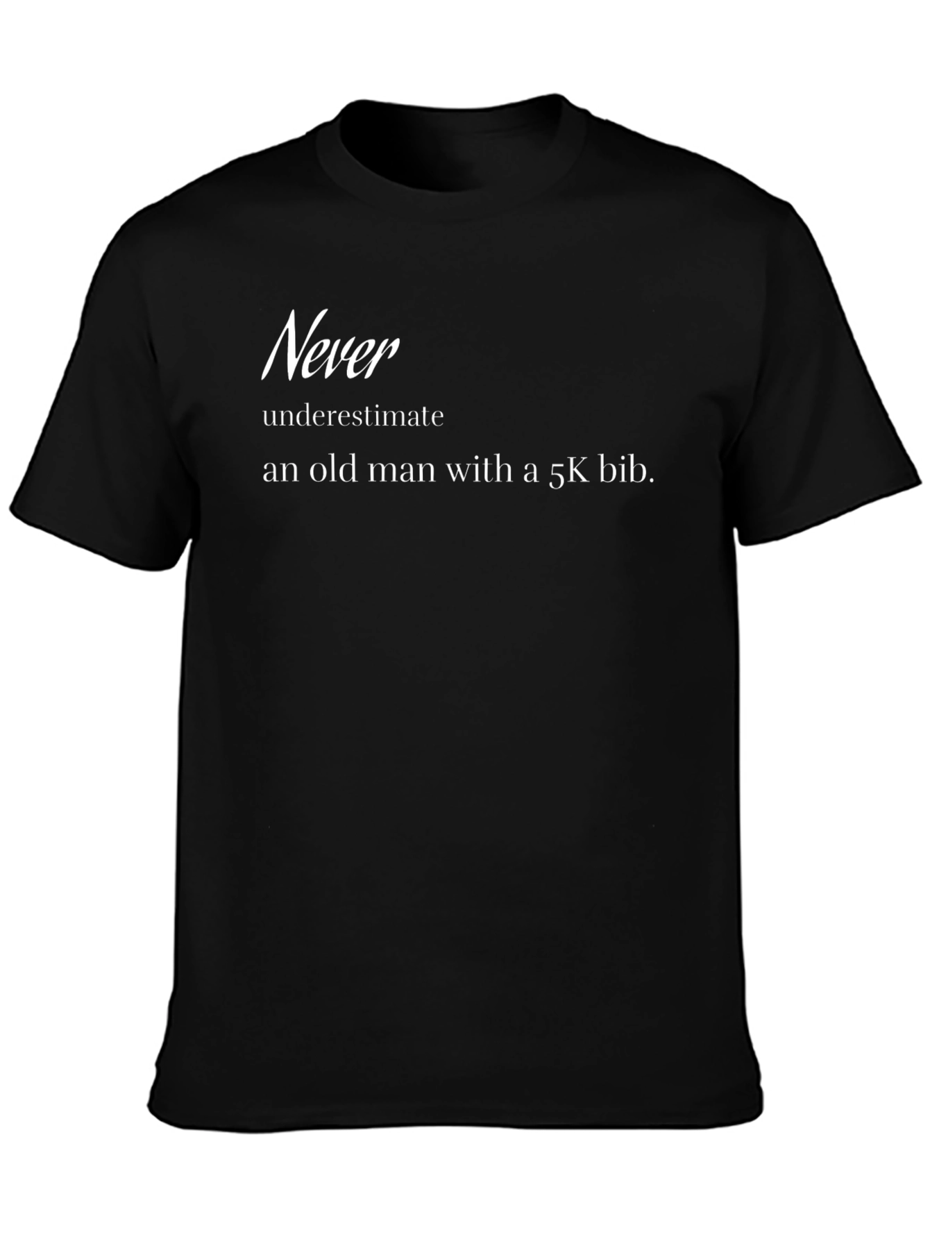 Camiseta Hombre Negra Nunca Subestimes a un Viejo