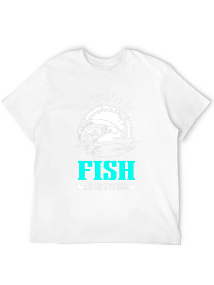 Camiseta Negra Happiness is a Big Fish