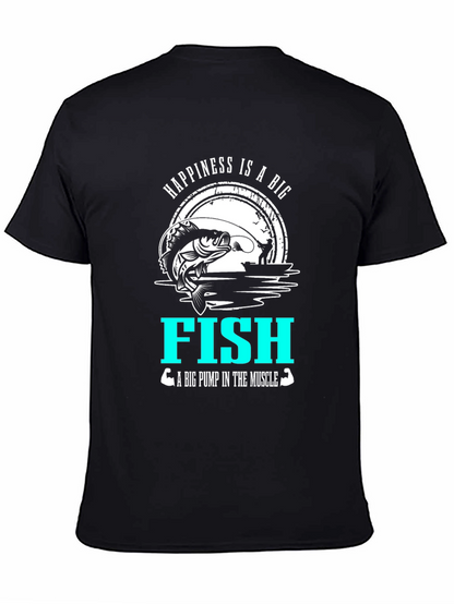 Camiseta Negra Happiness is a Big Fish