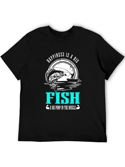 Camiseta Negra Happiness is a Big Fish