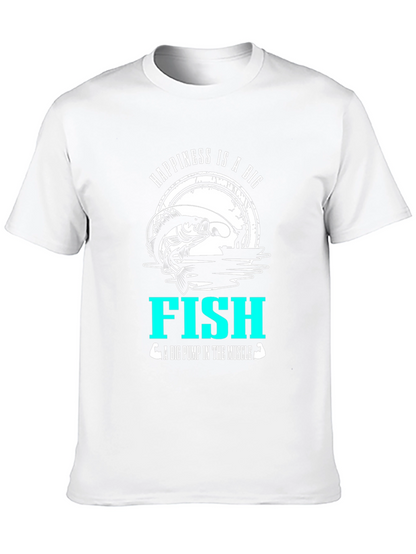 Camiseta Negra Happiness is a Big Fish