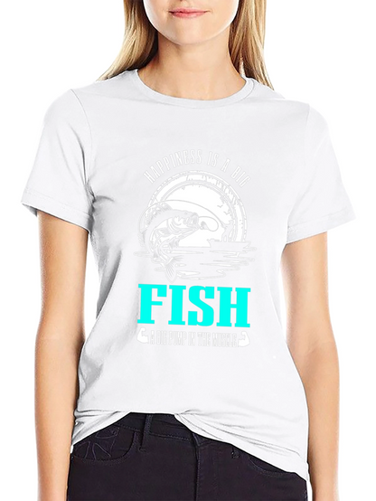 Camiseta Negra Happiness is a Big Fish
