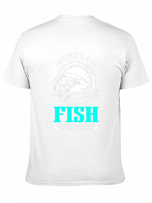 Camiseta Negra Happiness is a Big Fish