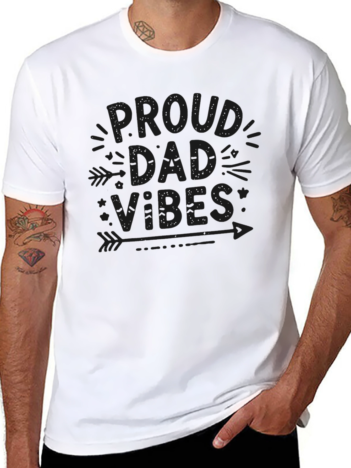 Camiseta Negra Proud Dad Vibes