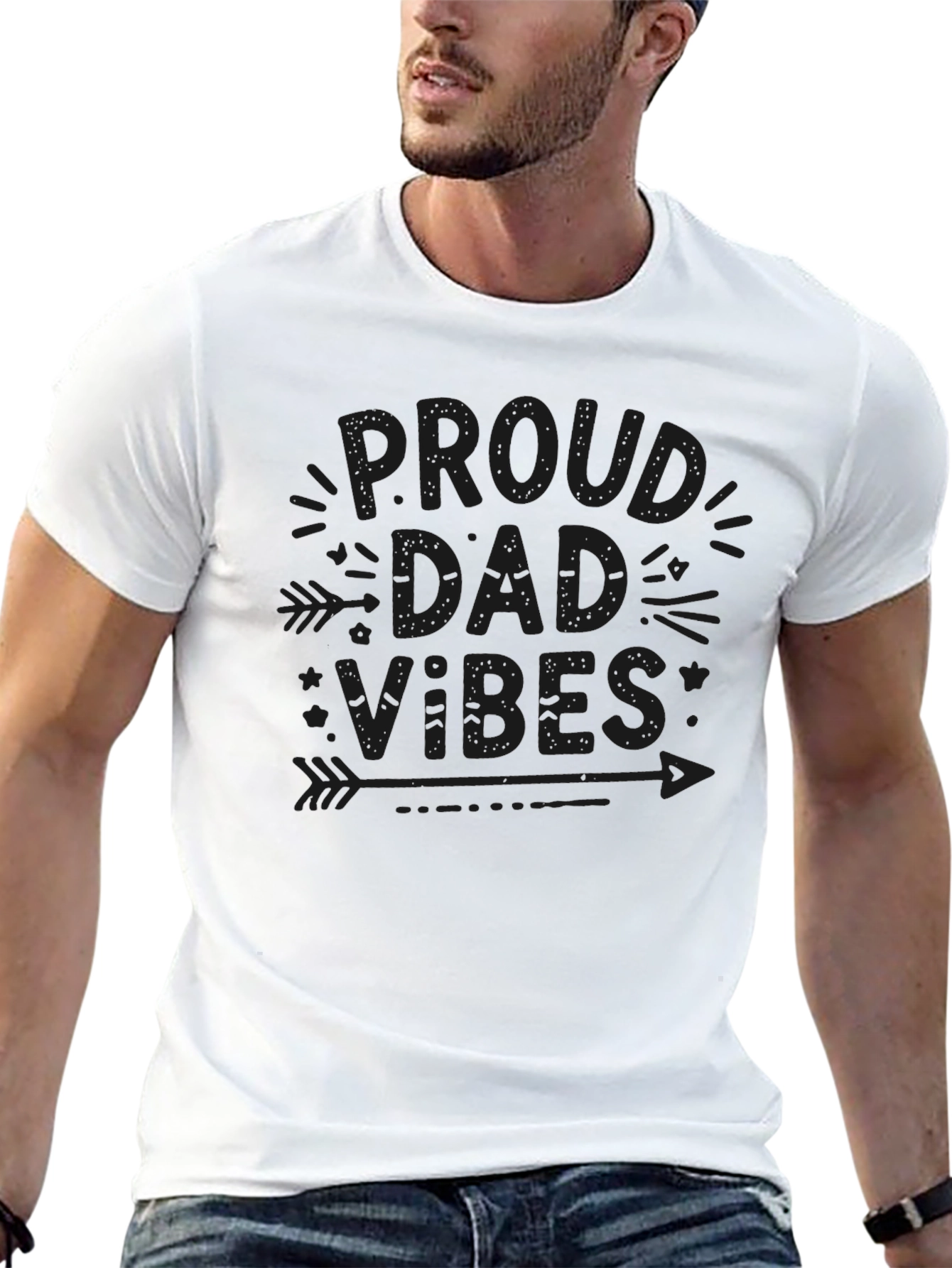 Camiseta Negra Proud Dad Vibes