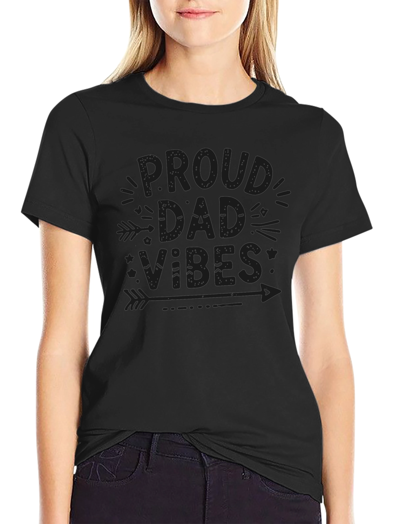 Camiseta Negra Proud Dad Vibes