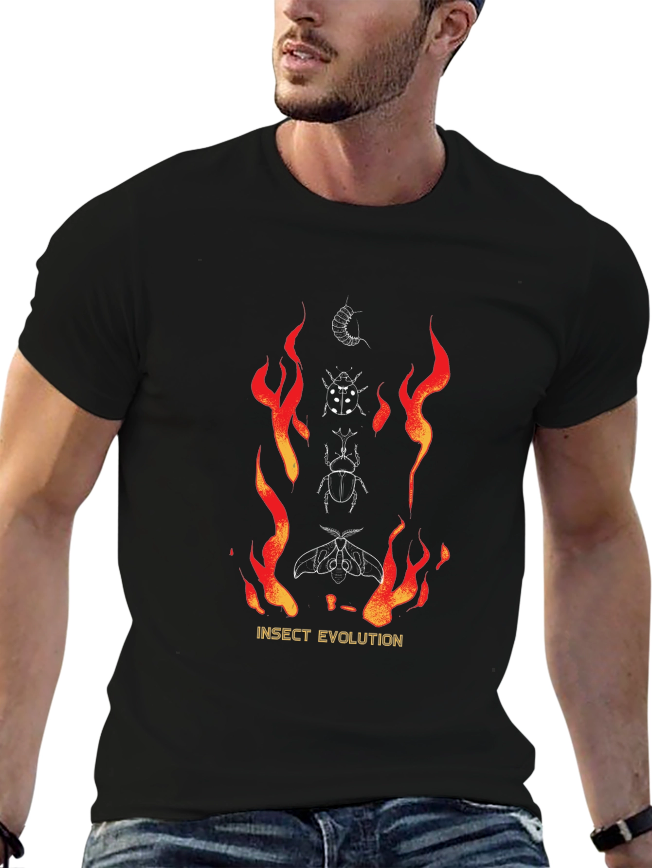 Camiseta Negra Evolución Insecto