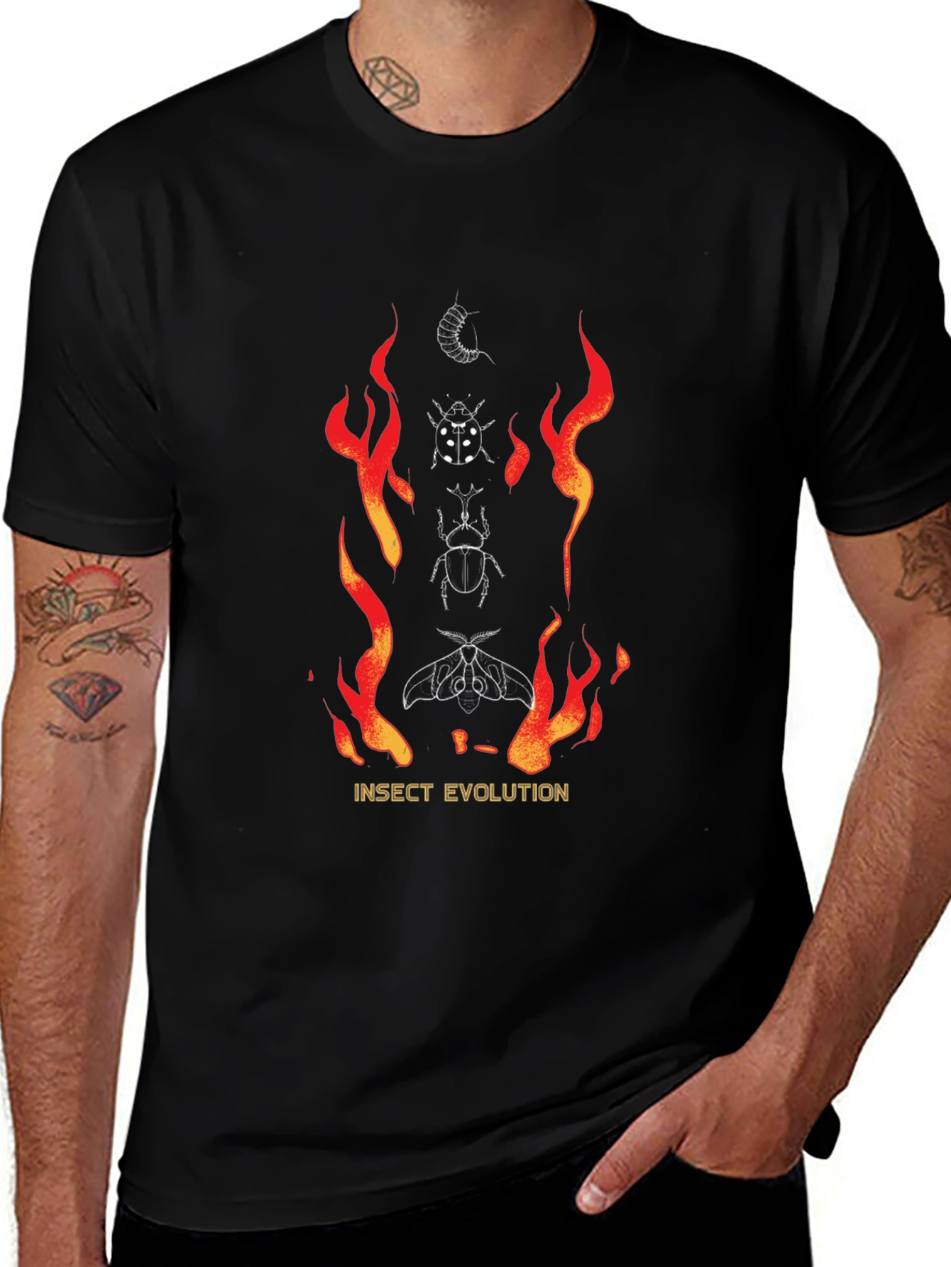 Camiseta Negra Evolución Insecto