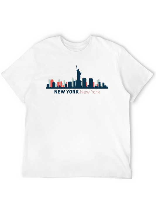 Camiseta Hombre Nueva York Skyline Diseño Urbano