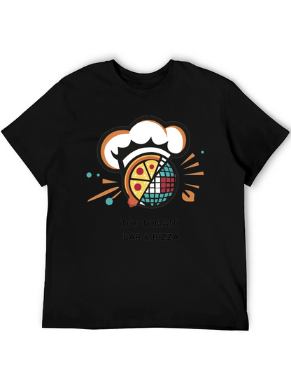 Camiseta Negra Top Tomato Bar & Pizza