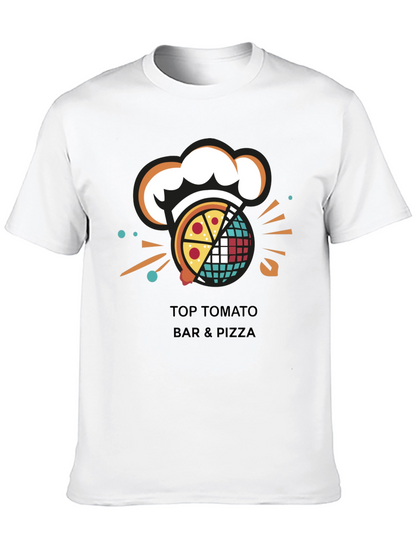 Camiseta Negra Top Tomato Bar & Pizza