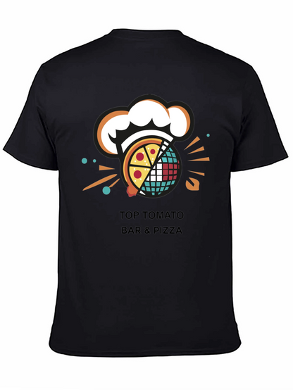 Camiseta Negra Top Tomato Bar & Pizza