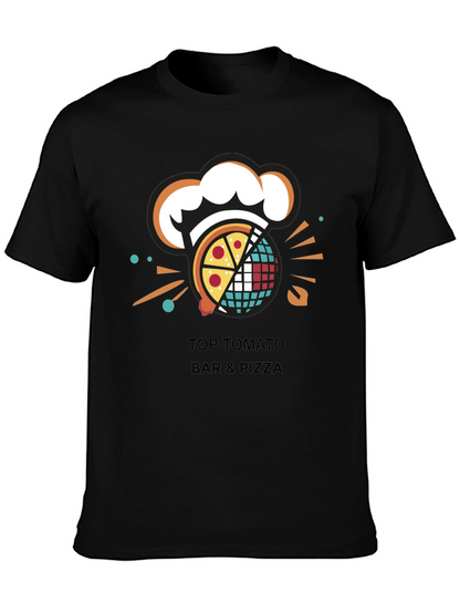 Camiseta Negra Top Tomato Bar & Pizza