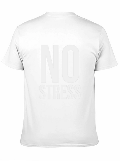 Camiseta Hombre Negra Sin Estrés Algodón Casual