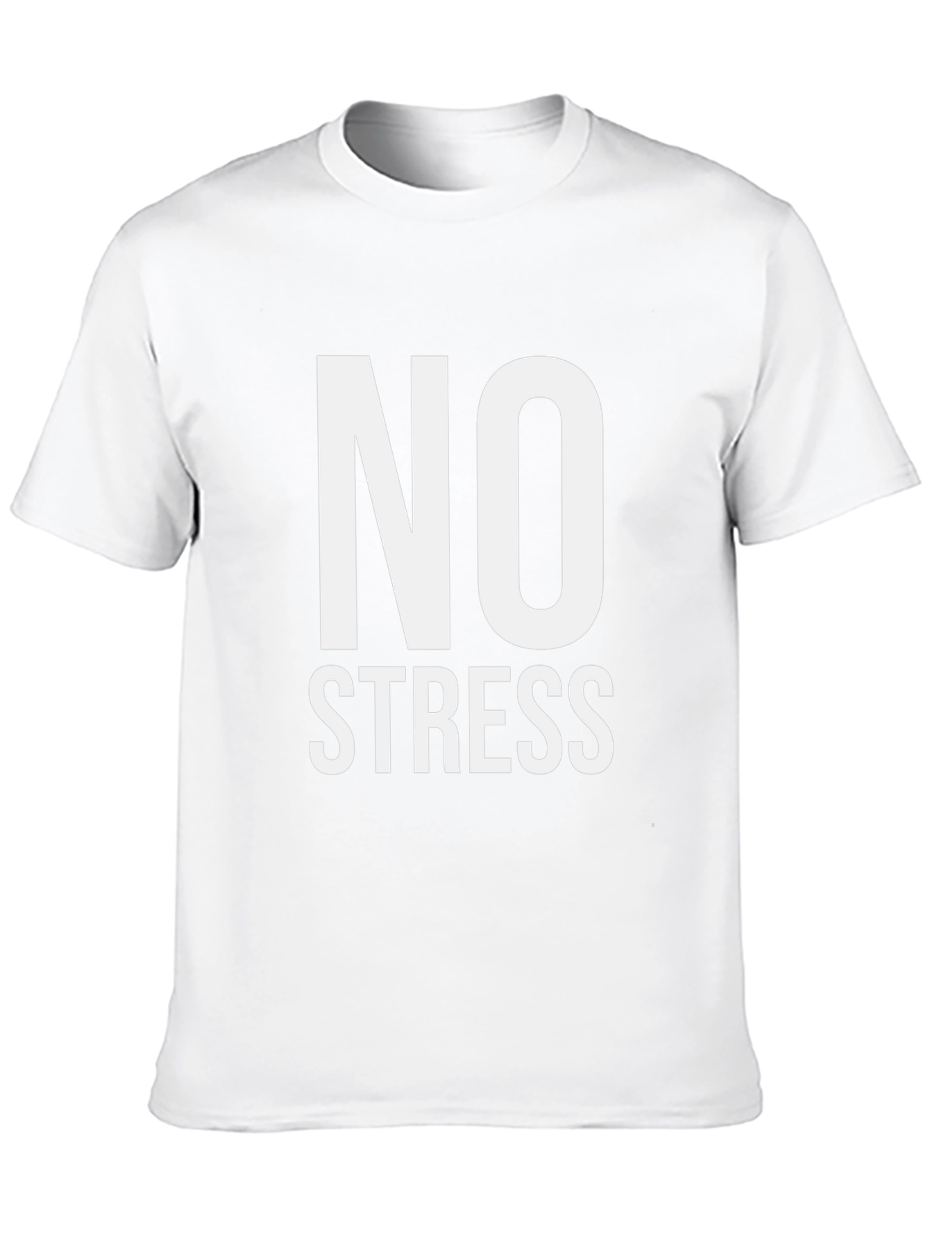 Camiseta Hombre Negra Sin Estrés Algodón Casual