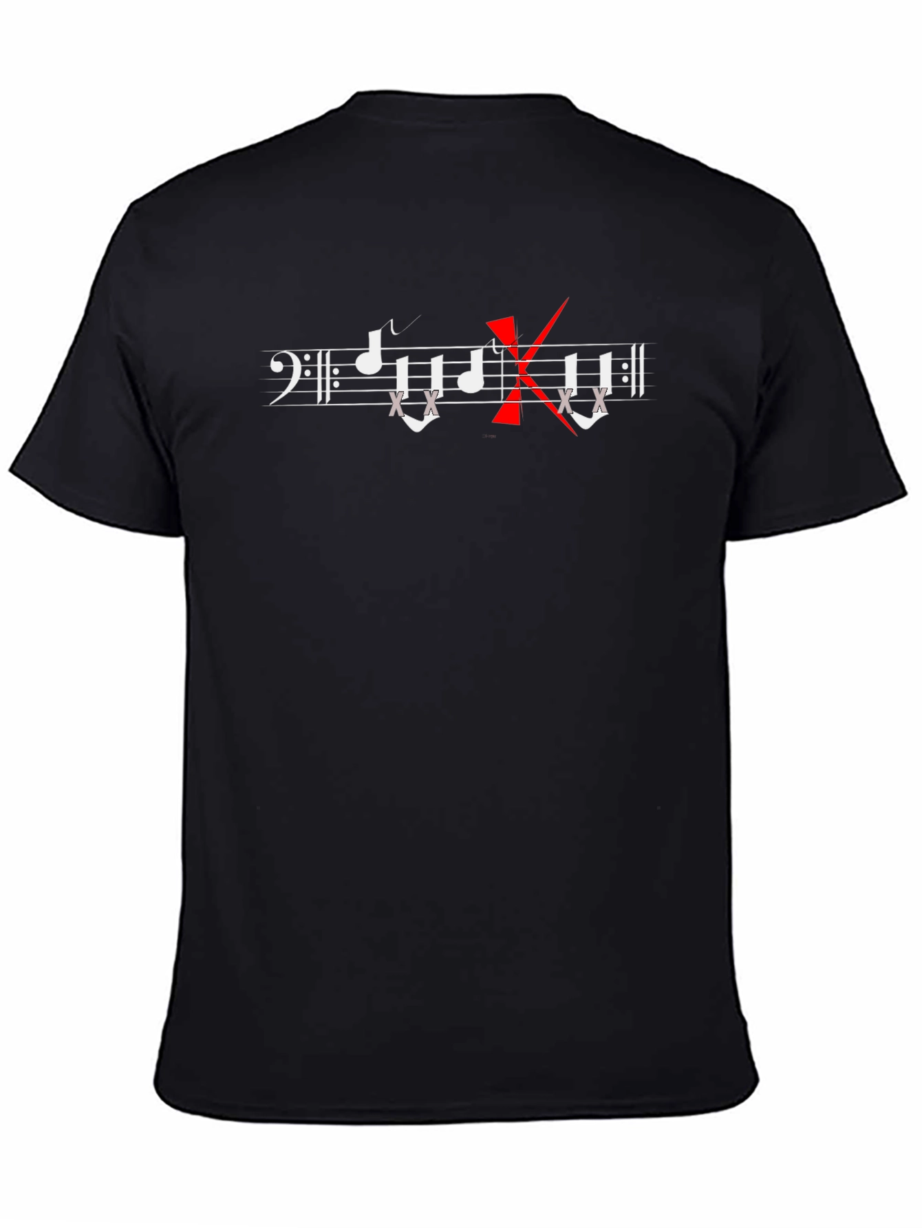 Camiseta Negra con Diseño Musical No Music