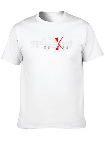 Camiseta Negra con Diseño Musical No Music