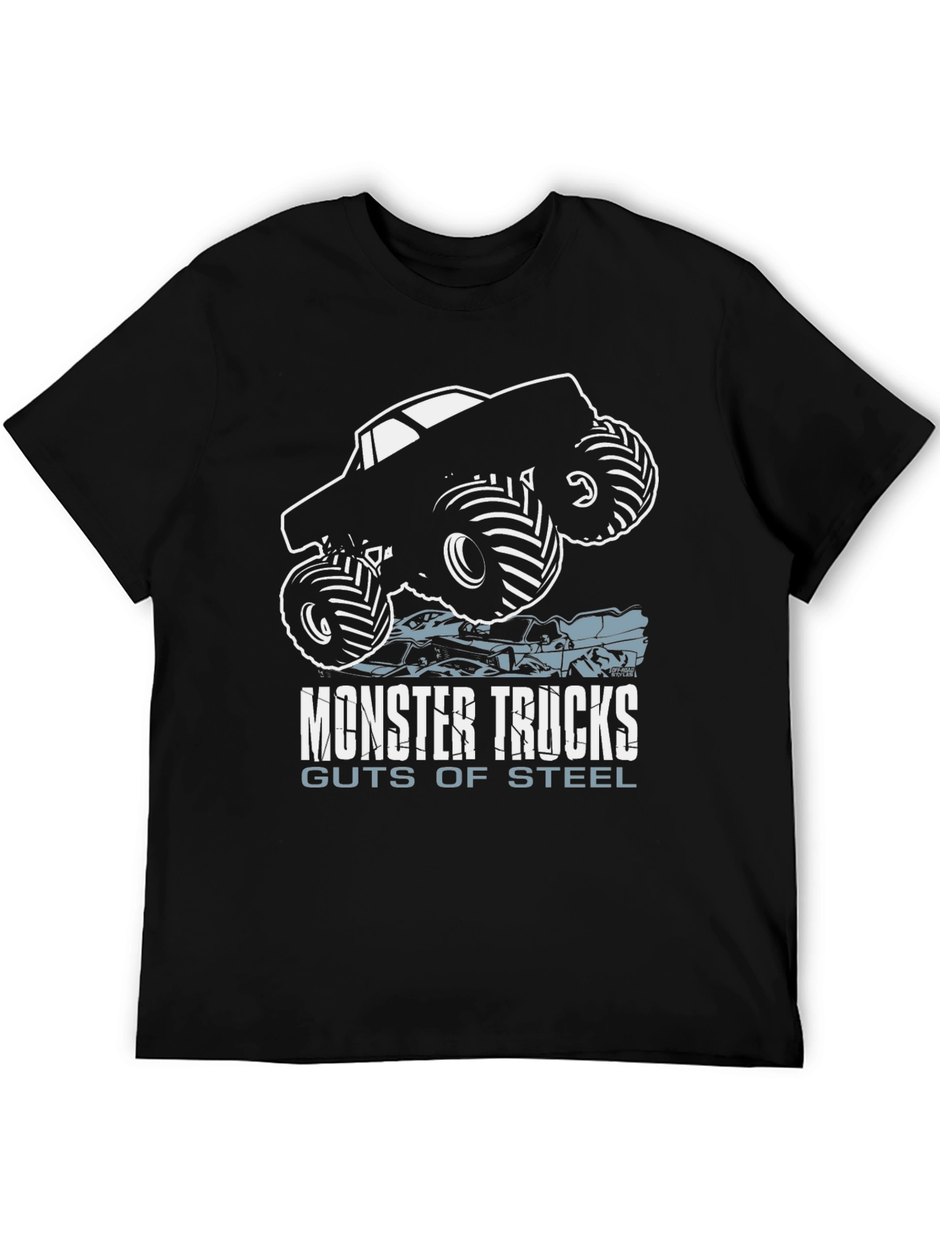 Camiseta Negra Monster Trucks Guts of Steel