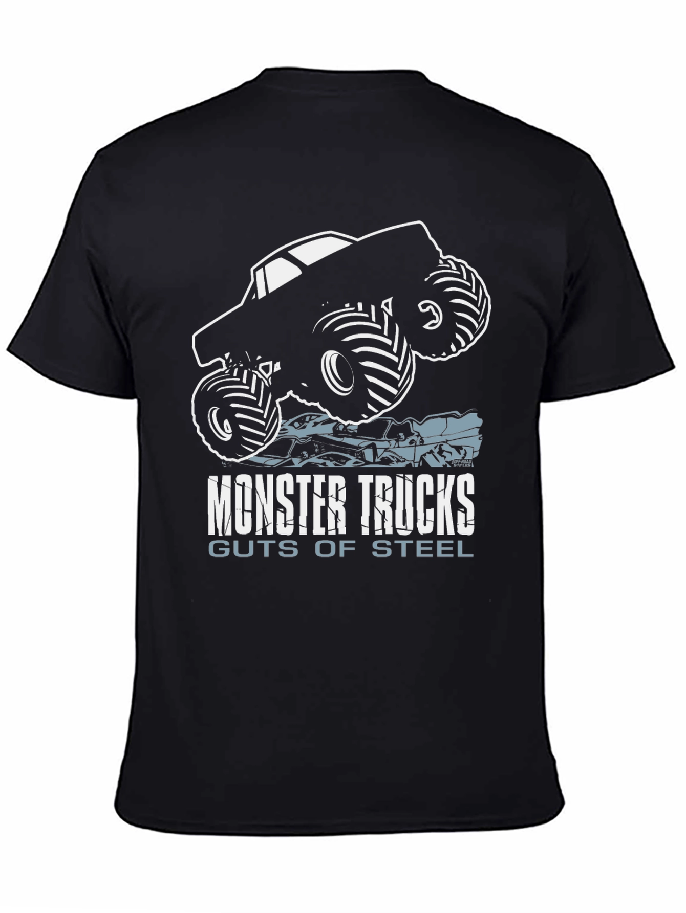 Camiseta Negra Monster Trucks Guts of Steel