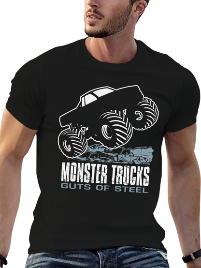 Camiseta Negra Monster Trucks Guts of Steel