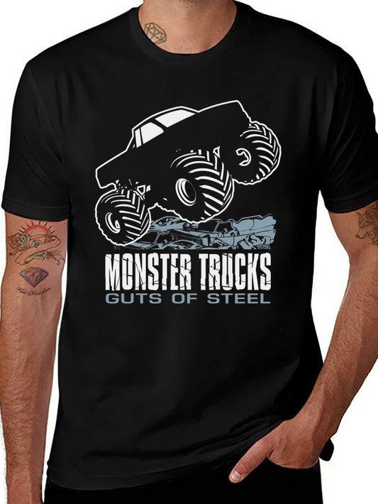 Camiseta Negra Monster Trucks Guts of Steel