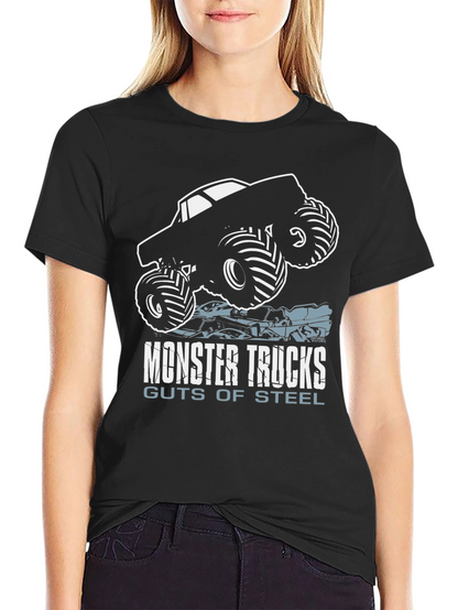 Camiseta Negra Monster Trucks Guts of Steel