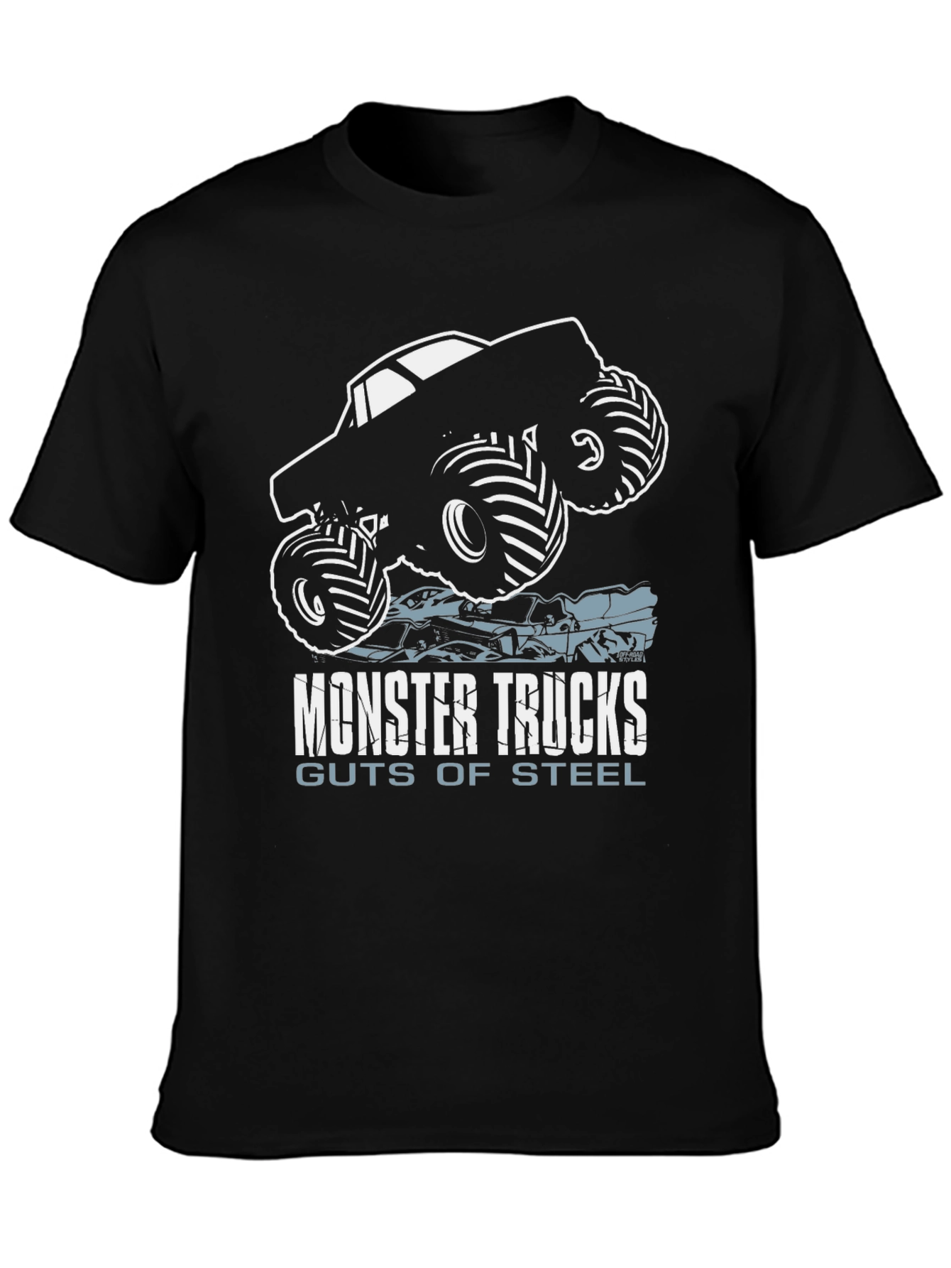 Camiseta Negra Monster Trucks Guts of Steel