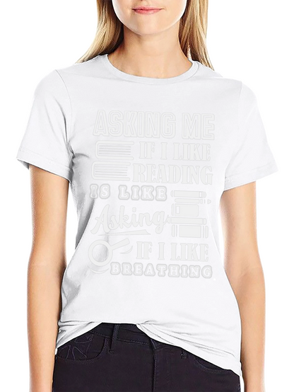 Camiseta Negra con Diseño de Lectura