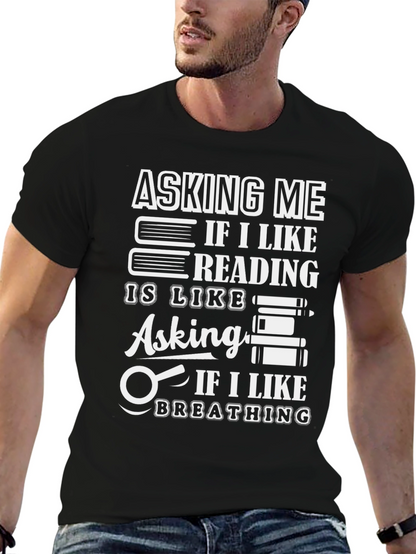 Camiseta Negra con Diseño de Lectura