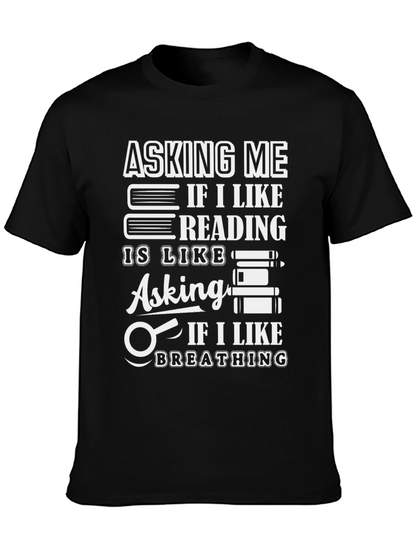 Camiseta Negra con Diseño de Lectura