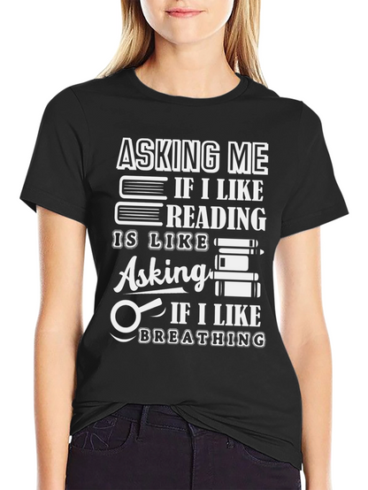 Camiseta Negra con Diseño de Lectura