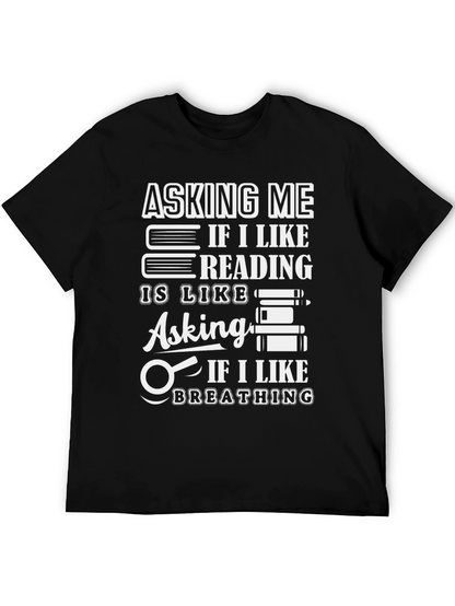 Camiseta Negra con Diseño de Lectura