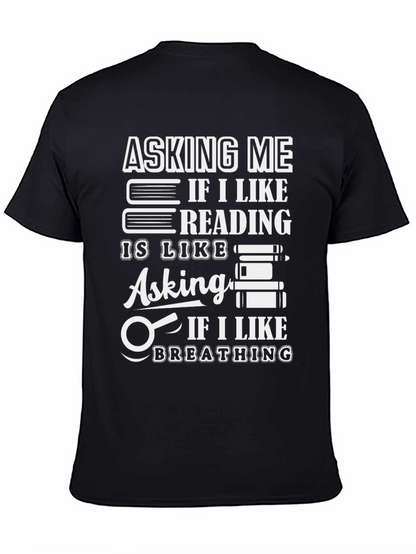 Camiseta Negra con Diseño de Lectura