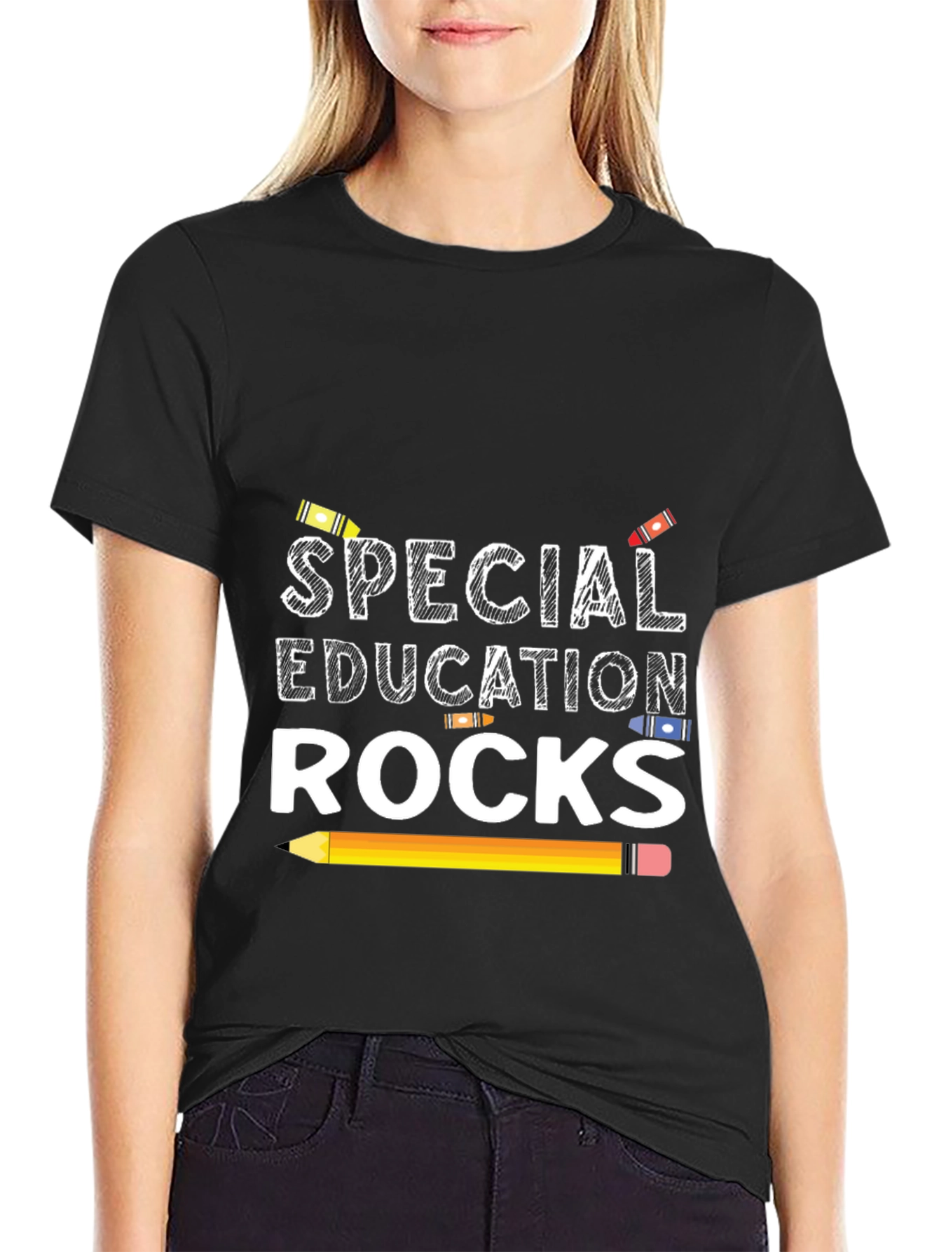 Camiseta Negra Educación Especial Rocks