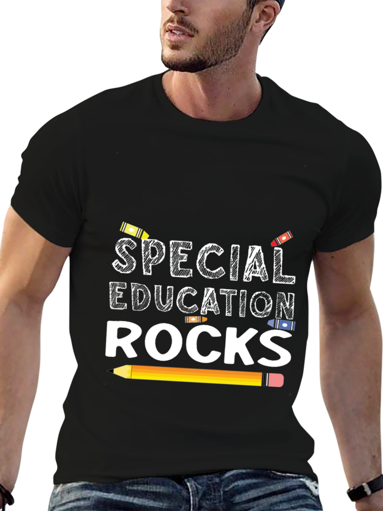 Camiseta Negra Educación Especial Rocks