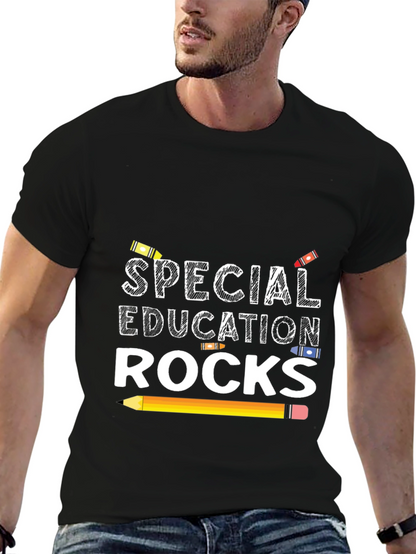 Camiseta Negra Educación Especial Rocks