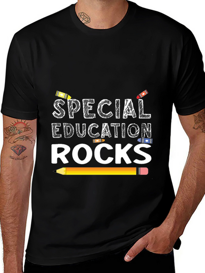 Camiseta Negra Educación Especial Rocks