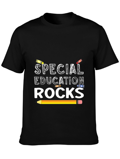 Camiseta Negra Educación Especial Rocks