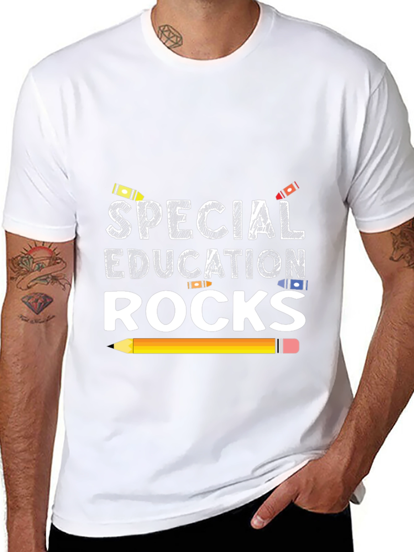 Camiseta Negra Educación Especial Rocks