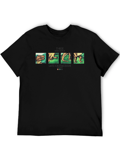Camiseta Negra con Diseño de Dinosaurio T-Rex