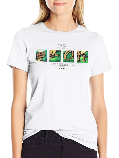 Camiseta Negra con Diseño de Dinosaurio T-Rex