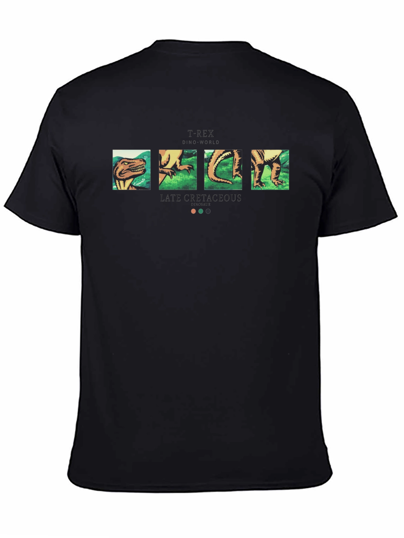 Camiseta Negra con Diseño de Dinosaurio T-Rex