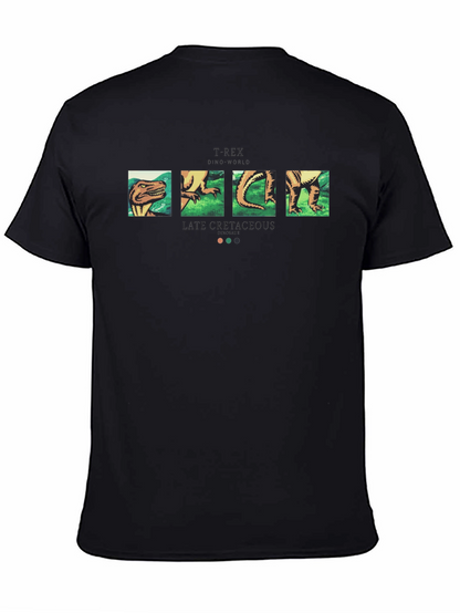 Camiseta Negra con Diseño de Dinosaurio T-Rex