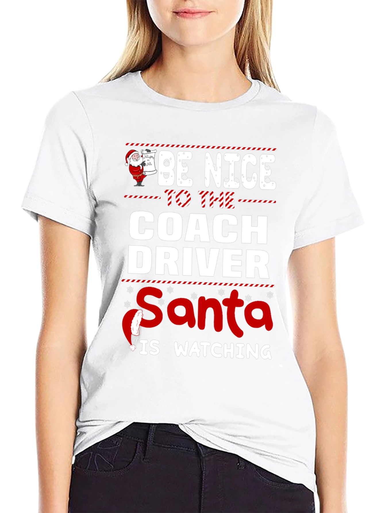 Camiseta Navideña Conductor de Autobús