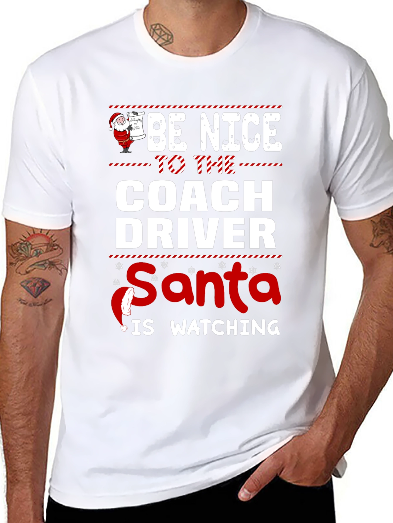 Camiseta Navideña Conductor de Autobús