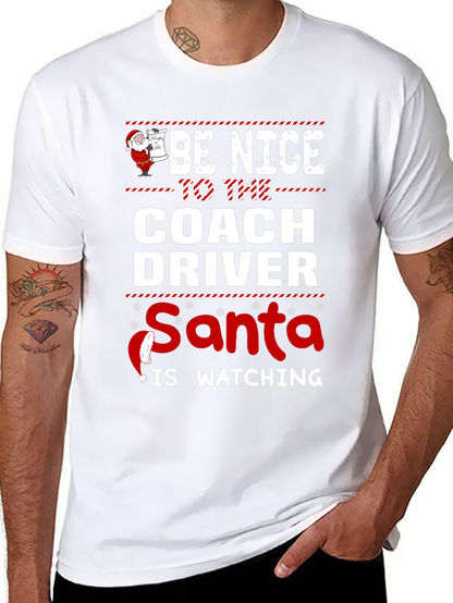 Camiseta Navideña Conductor de Autobús