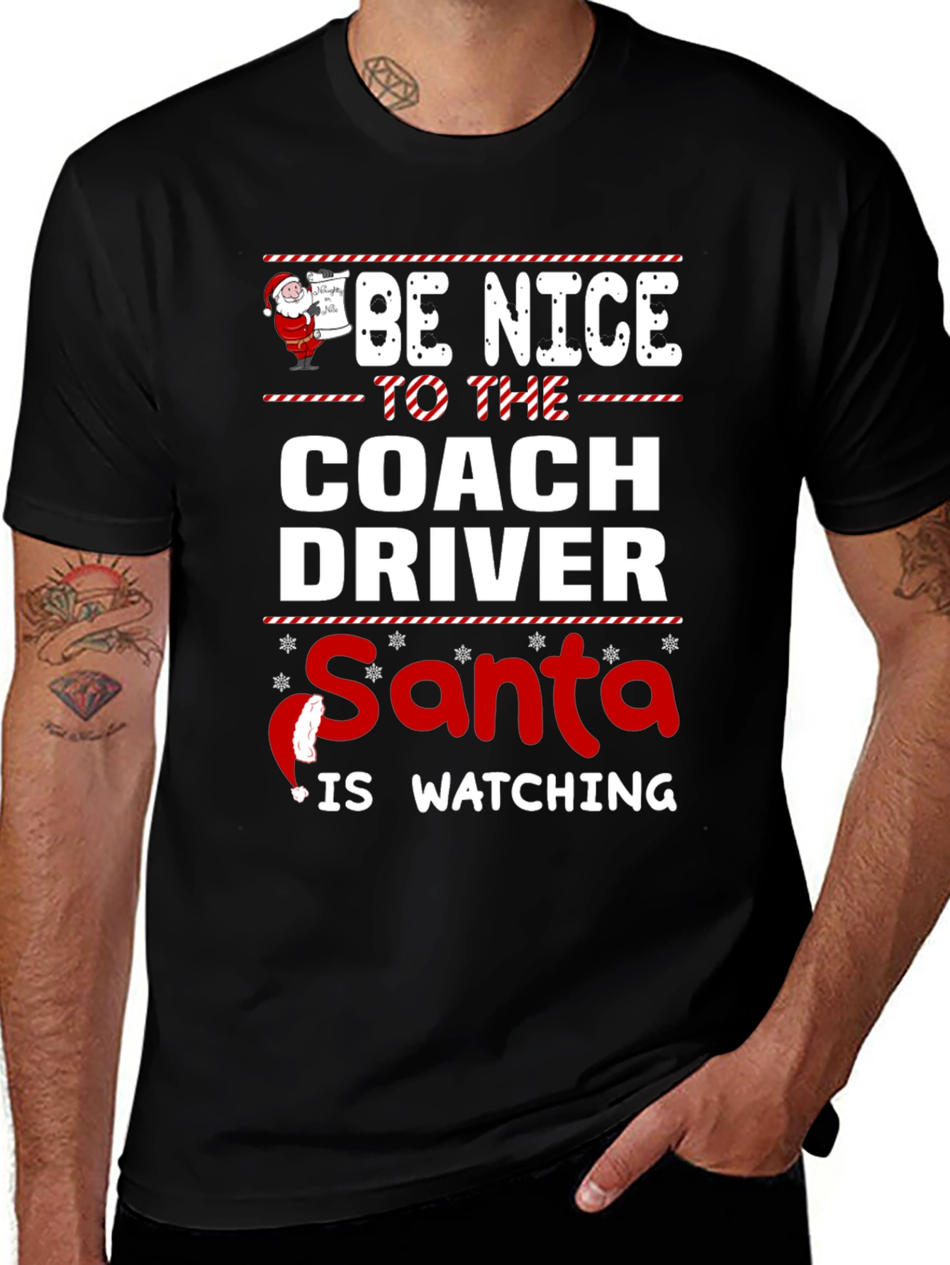 Camiseta Navideña Conductor de Autobús