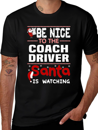 Camiseta Navideña Conductor de Autobús