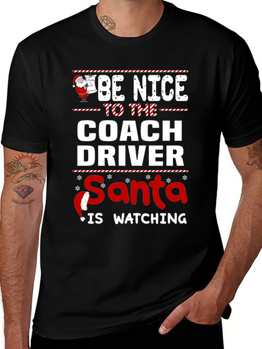 Camiseta Navideña Conductor de Autobús