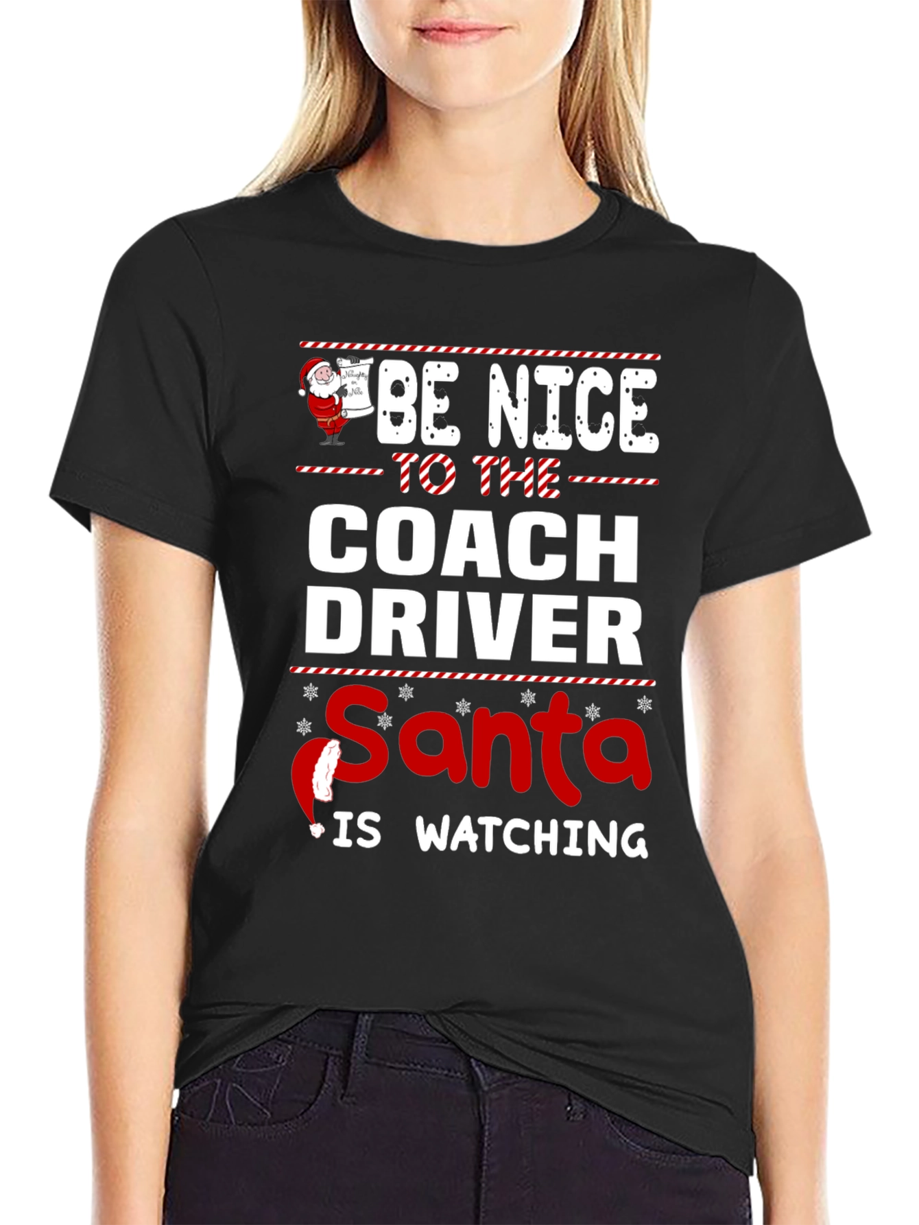 Camiseta Navideña Conductor de Autobús